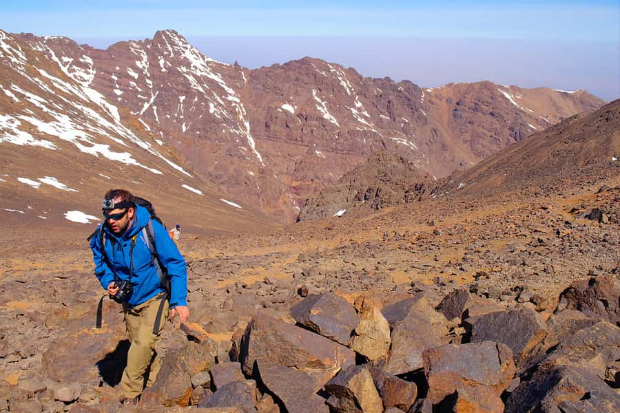 2 Days Mount Toubkal ascent trek via Ait Mizane Valley - The 5:30 am climb toward the summit