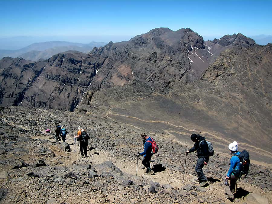 2 Days Mount Toubkal ascent trek via Ait Mizane Valley - Descending to the refuge and back to Imlil
