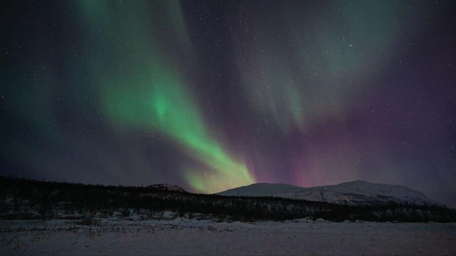 Abisko: Northern Lights Hike with Husky Puppies - The Lávvu fire stop