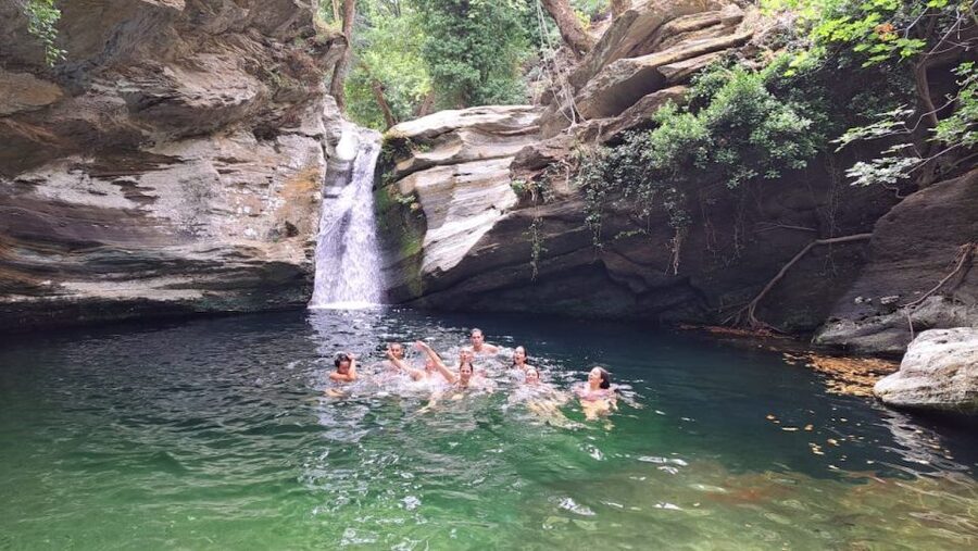 Andros: Achla River Trekking to the Waterfall - Arriving at Gerolimni Waterfall