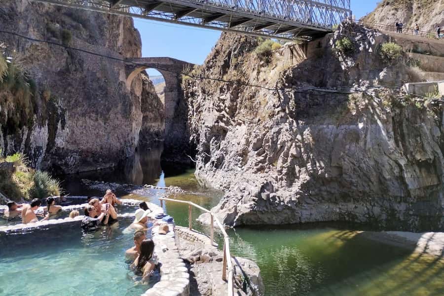 Arequipa: 2-day Colca Canyon Trekking, Ending in Puno - Chivay, terraces, and the optional hot spring