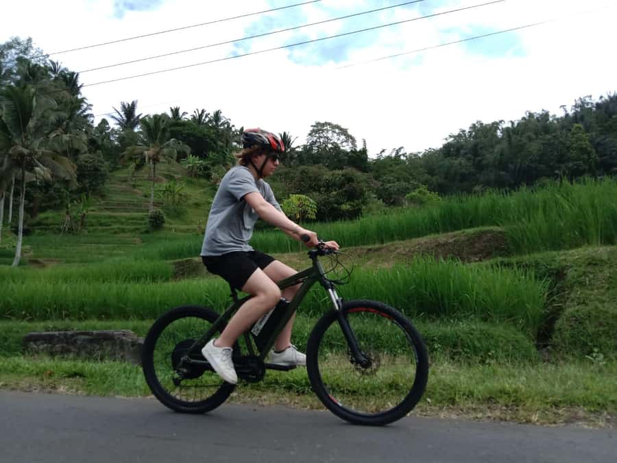 Bali: Jatiluwih Full-Day E-Bike and Trekking Tour - Meeting a farming family at a rural compound