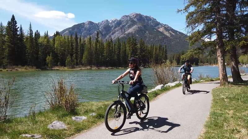 Banff: Bow River E-Bike Tour and Sundance Canyon Hike - An easy ride beside the Bow River