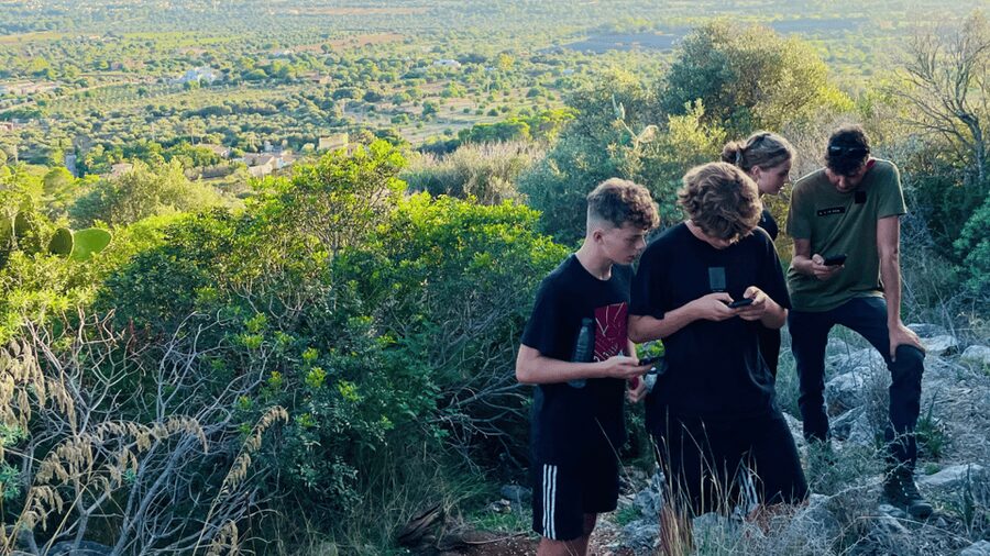 Cala Millor: "Cavemen", cave on a mountain,fun game and hike - Riddles, survival questions, and island facts