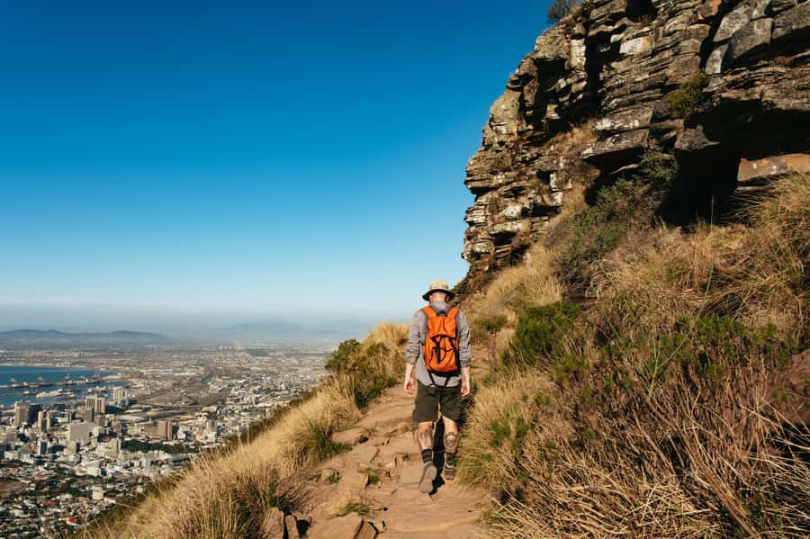 Cape Town: Lion's Head Guided Hike at Sunset - The summit and the best photo of Table Mountain