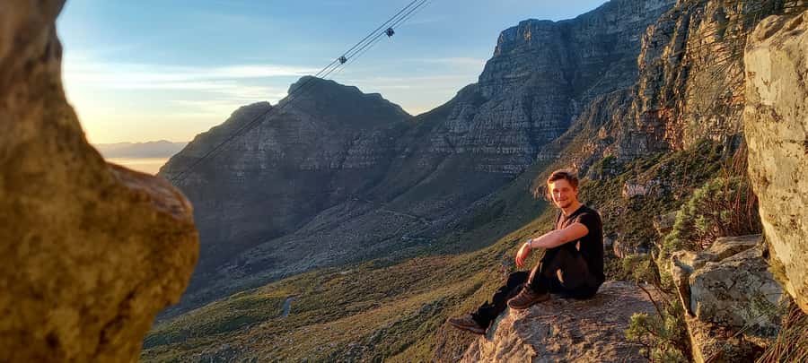 Cape Town: Table Mountain Hike via India Venster Morning - Upper buttress views reach Robben Island and the Atlantic coast