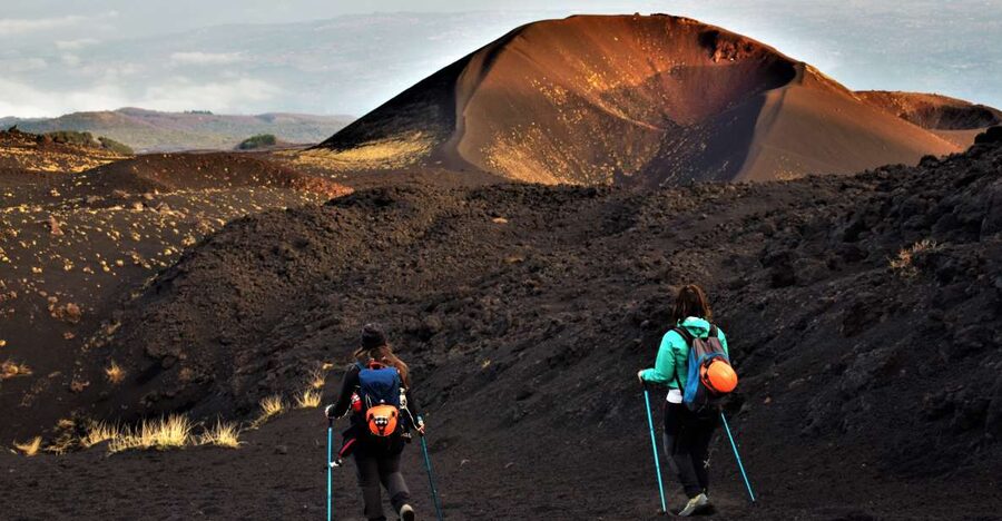Catania: Etna Morning or Sunset Trek with Lava Tunnel & Gear - Meeting in central Catania and riding uphill