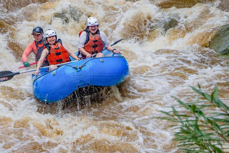 Chiang Mai: Whitewater Rafting and Waterfall Trekking Tour - The three-hour trail to the waterfall