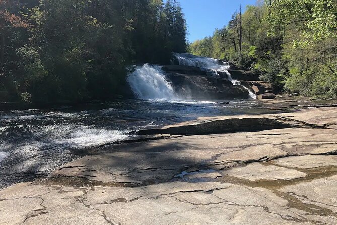 Coffee Hike to Three Waterfalls in DuPont State Forest - The climb to Triple Falls