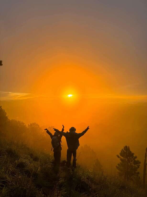 Dalat: Cloud Chasing packaged hike - Sunrise Pickup Included - Walking uphill before sunrise