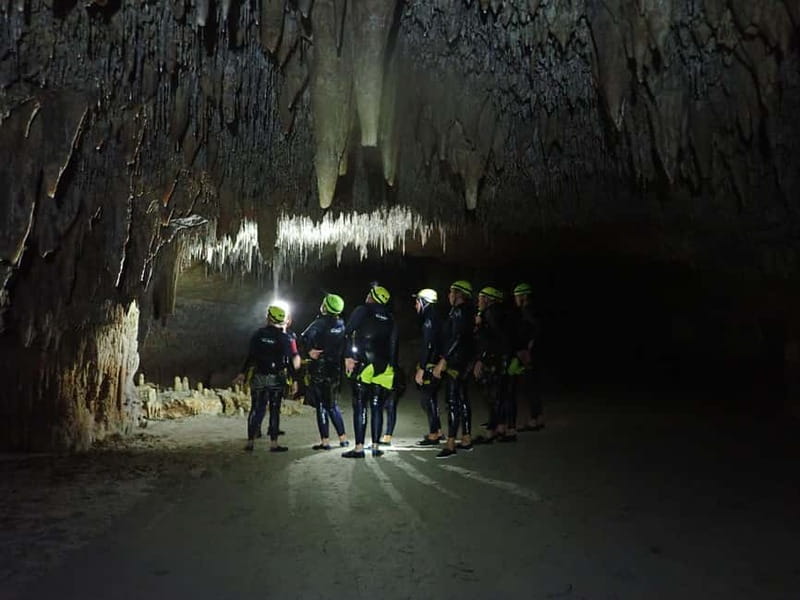 Estany d'en Mas: Coastal Hike, Abseil & Sea Cave Exploration - Rappelling from Cala Falcó into the sea cave