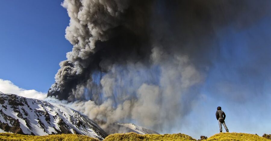 Etna South: High Altitude Winter Trek with an Alpine Guide - The first high-altitude viewpoint