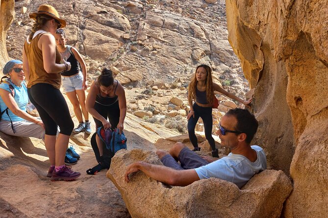 Excursion to Ajuy Caves with a secret Las Penitas canyon Hike - The guide makes the rough parts manageable