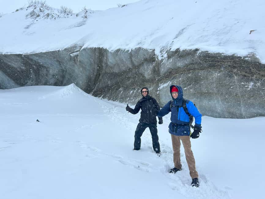 Fairbanks: Guided Snowshoe Hike to Castner Glacier Ice Cave - What it is like to enter Castner Ice Cave