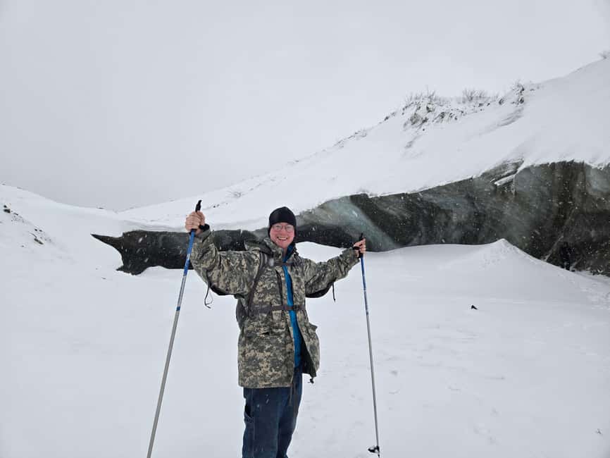 Fairbanks: Guided Snowshoe Hike to Castner Glacier Ice Cave - A quick viewpoint stop and Delta Junction break