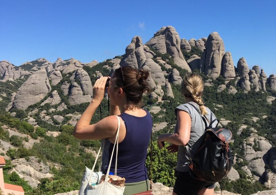 From Barcelona: Montserrat Monastery & Scenic Mountain Hike - Riding the funicular above the monastery
