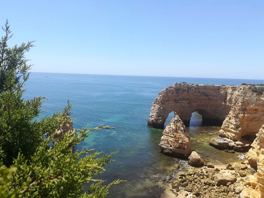 From Faro: Benagil Cliffs Hiking & 4 Treasures Experience - Algar Seco and Boneca Cave near Carvoeiro