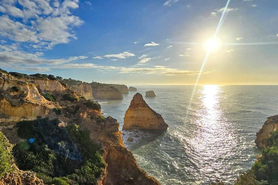 From Faro: Benagil Cliffs Hiking & 4 Treasures Experience - Praia da Marinha and the first treasure