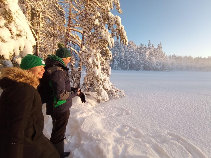 From Helsinki: Nuuksio National Park Hiking Tour with Food - Winter trails, snowshoes, and frozen lakes