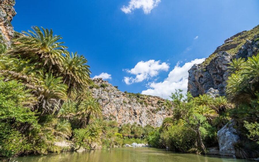 From Heraklion: Preveli Tropical Beach & Palm Forest Hike - Preveli Beach, where the river reaches the Libyan Sea