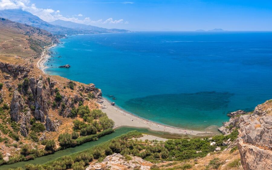 From Heraklion: Preveli Tropical Beach & Palm Forest Hike - The morning ride from the Heraklion coast