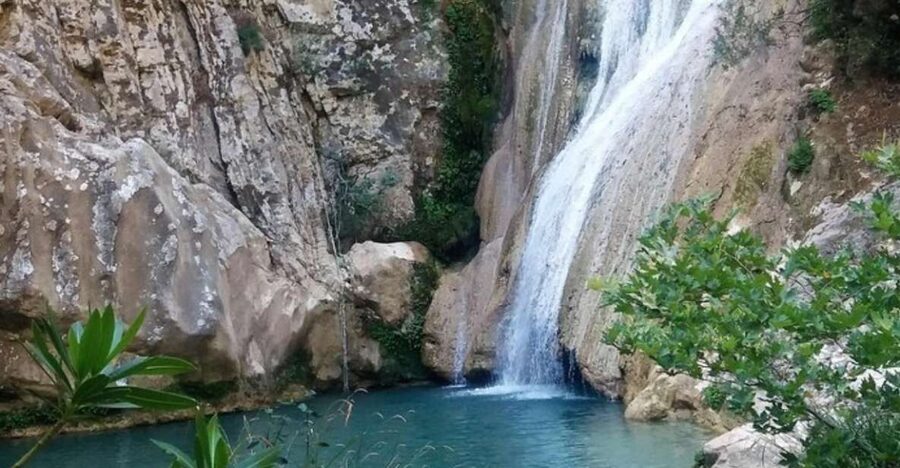 From Kalamata: Polylimnio Waterfalls Guided Hiking Tour - The path, bridges, and slippery rocks