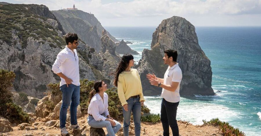 From Lisbon: Sintra, Pena Palace & Cabo da Roca Hiking Tour - Pena Palace from the Serra de Sintra