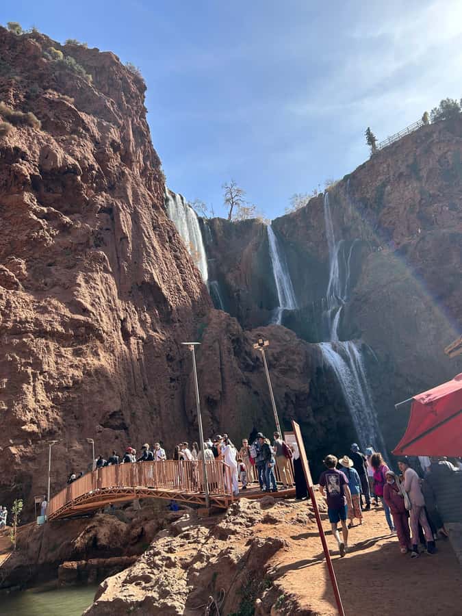 From Marrakech: Ouzoud Waterfalls Guided Hike and Boat Trip - Lunch with a view, usually at extra cost
