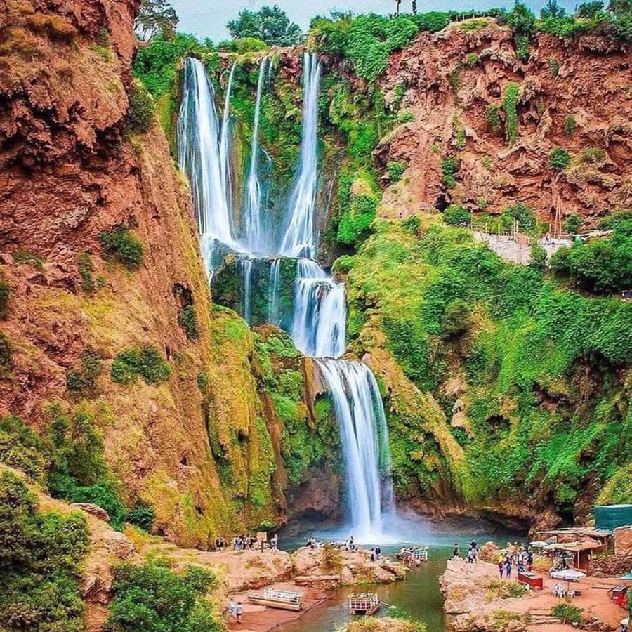 From Marrakech: Ouzoud Waterfalls Guided hike & boat Ride - Reaching the first viewpoints