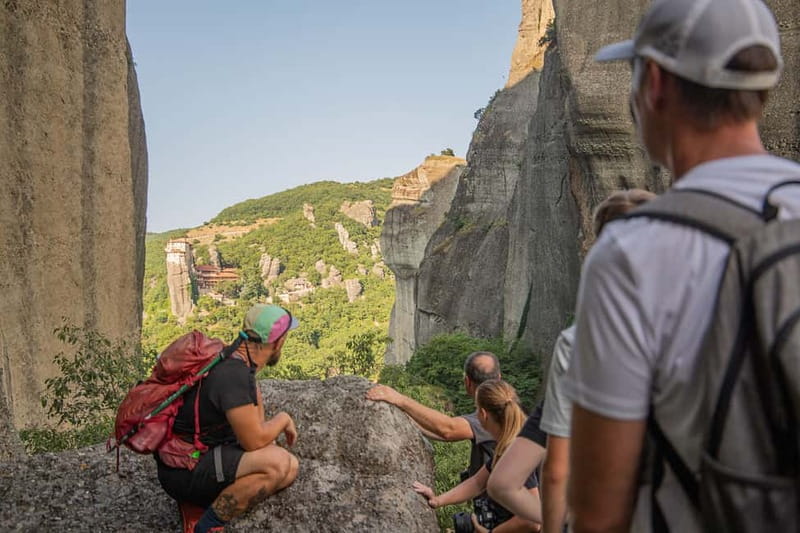 From Meteora: Hidden Hermit Caves Sunset Hiking Tour - Key points at a glance