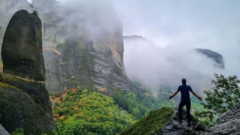 From Meteora: Hidden Hermit Caves Sunset Hiking Tour - The Holy Spirit cave chapel