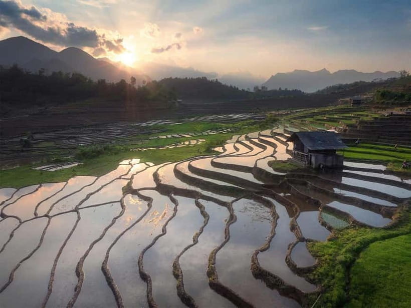 From Sapa : 1 Day Amazing Sapa Trek To Terrace rice field - The first terraces and working fields