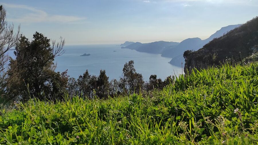 From Sorrento: Path of the Gods Hike with Tasting Stop - The views toward Capri and Punta Campanella
