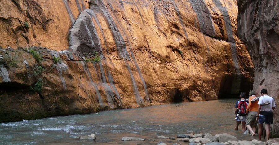 From Springdale: The Zion Narrows Hike with Lunch - Entering The Narrows by river