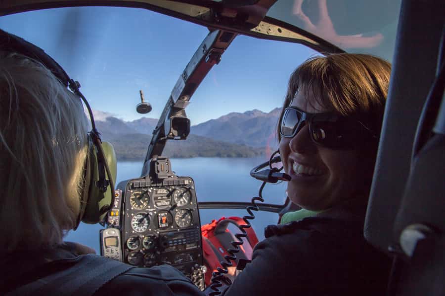 From Te Anau: Full Day Kepler Track Guided Heli-Hike - The long descent through beech forest