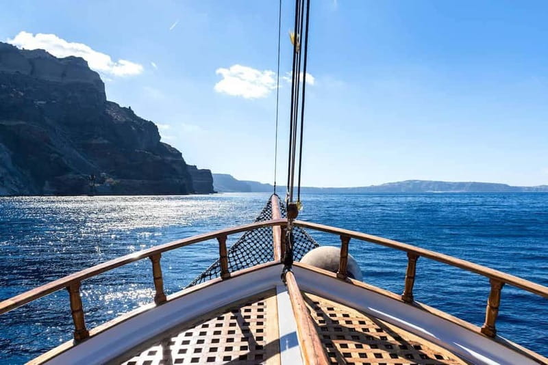 From Thera: Thirasia Cruise w/ Volcano Hike and Hot Springs - Getting from Thera to Athinios Port