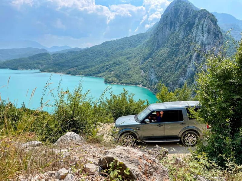 From Tirana: Hike on Gamti Mt & Bovilla Lake on Land Rover - Bovilla Canyon: a strong first photo stop