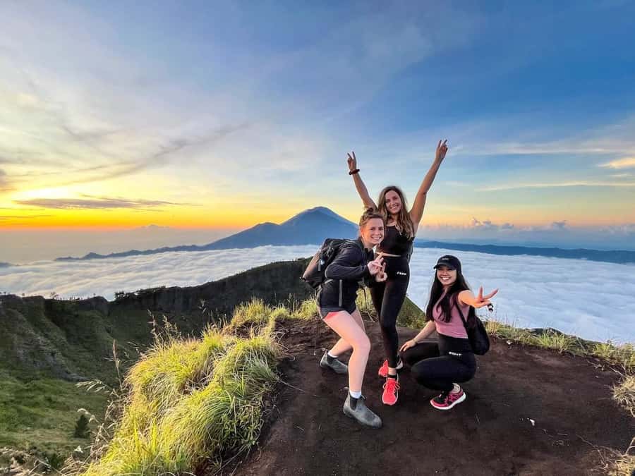 From Ubud: Mount Batur Hiking - Descending past the younger craters