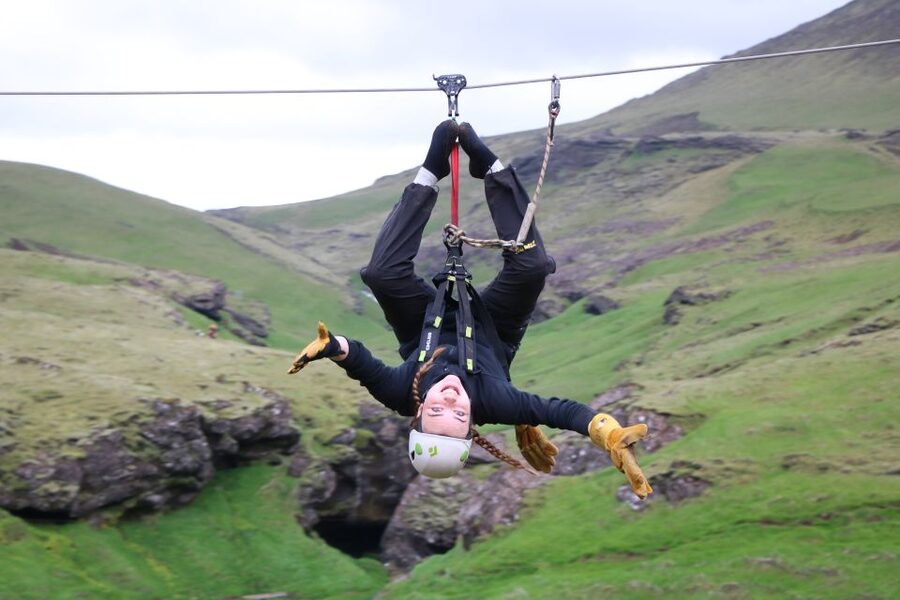 From Vík: Zipline and Hiking Adventure Tour - The five-minute ride into the canyon