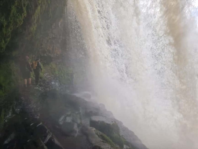 Guided Breacon Beacons 4 waterfalls in day hike from Cardiff - Sgwd Clun-Gwyn and the first waterfall views
