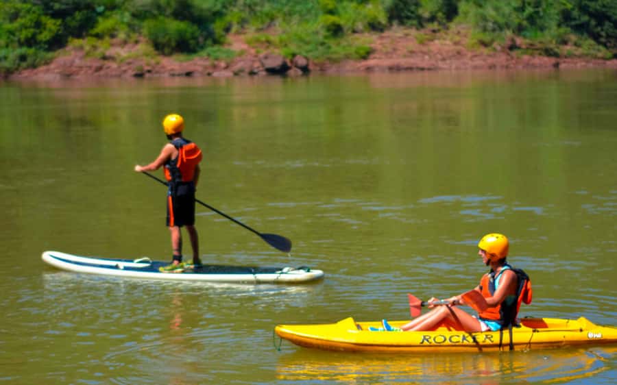 Guided Hike and Kayak or SUP River Tour w/ Transfer - Kayaking on the Iguaçu River