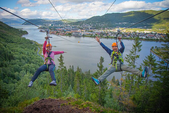 Half-Day Hiking in Mosjøen Via Ferrata - The zipline changes the mood completely
