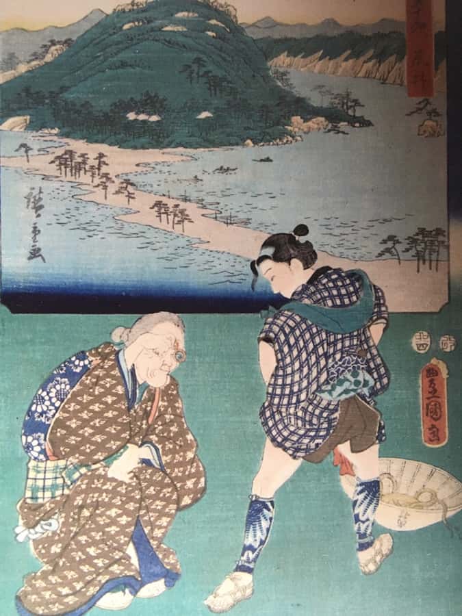 Hike Hakone Hachiri Japan Heritage Area - Stone paving, forest, and the shore of Lake Ashi