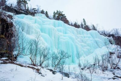 Hike to Frozen Waterfalls of Korouoma Including BBQ Lunch from Rovaniemi