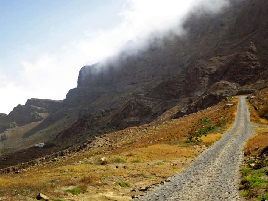 Hike to the highest point of Monte verde - Walking the cobbled road to the upper slopes
