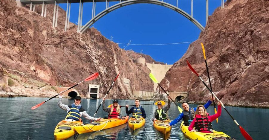 Hoover Dam Kayak Tour & Hike - shuttle from Las Vegas - From Las Vegas hotel pickup to the Hoover Dam launch
