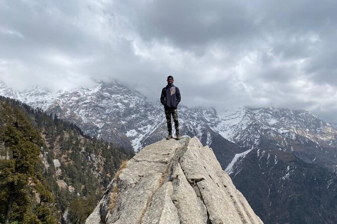 Indrahar Pass Trek with Manu Adventures India - Laka and the boulder fields above Triund