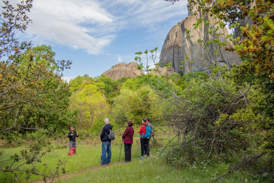 Kalabaka: Meteora Small-Group Hiking Tour w/ Monastery Visit - Climbing toward Great Meteoron and Varlaam