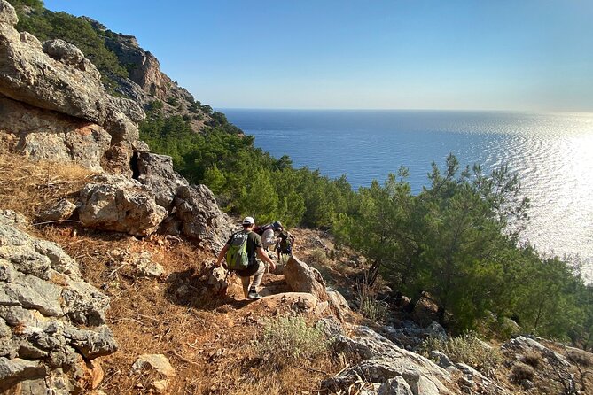 Karpathos Aperi Limniotis Cave Hike for stalagmites / stalactites - The return climb is the real test
