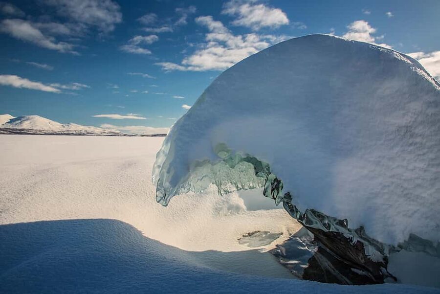 Kiruna: Daytime Snowshoe Hike - Snowshoeing through Kiruna’s quiet winter woods